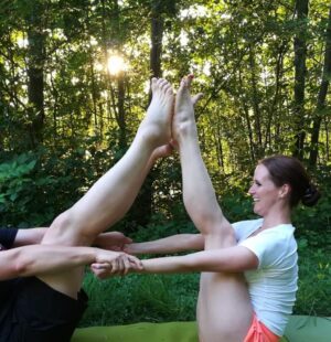 Marion Broks beim Yoga