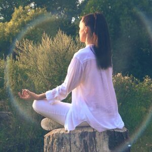 Marion Broks beim meditieren